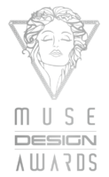 MUSE Design Logo Silver Vertical